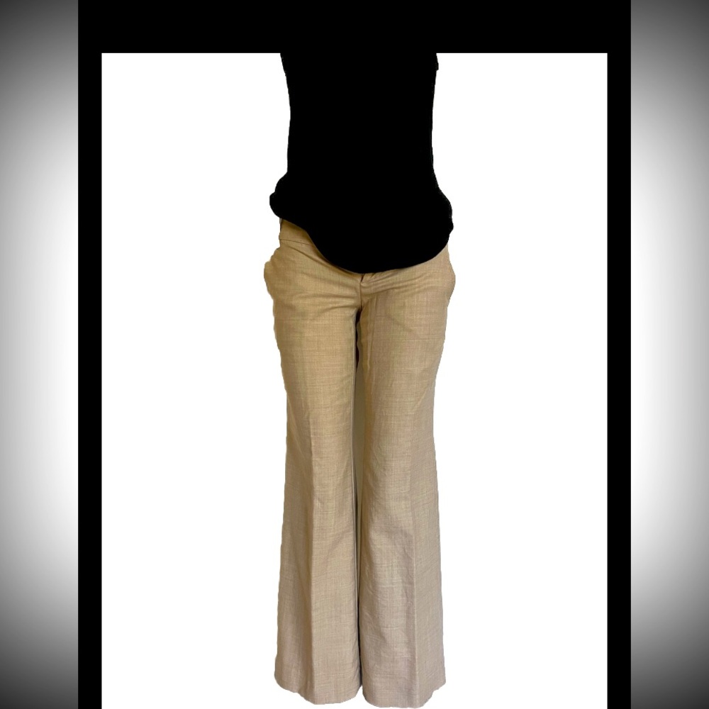 Banana REPUBLIC wool & SILK lined FLARED lorise DRESS PANTS sized 0 petite 27x28